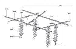 Комплект рельсовой подвесной системы Foba MAXI2-4M 4x6 - фото 100206
