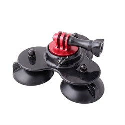 Fujimi SC3ATM Тройная присоска для крепления GoPro на плоские поверхности, с алюминиевым адаптером и болтом - фото 109301