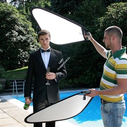 LL LR3631 Отражатель Trigrip складной серебряный/белый 75 см - фото 109410