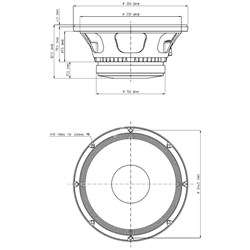 EIGHTEEN SOUND 10MB400/8 - 10'' динамик среднебасовый, 8 Ом, 250 Вт AES, 100.5dB, 65...6100 Гц - фото 112029