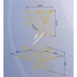 INVOLIGHT TN-31 - угловой модуль для 3-х ферм 90*, треугольн., 290х500 - фото 112356