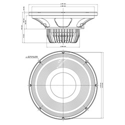 EIGHTEEN SOUND 15NLW9300/8 - 15" динамик НЧ, неодим, 8 Ом, 800 Вт AES, 97dB, 50...4000 Гц - фото 112905