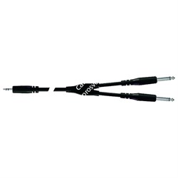 PROEL BULK505LU18 - инсертный кабель 3.5 джек стерео <-> 2 x 6.3  джек моно,  длина - 1,8м - фото 113187