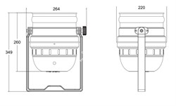 INVOLIGHT LEDPAR184/AL - светодиодный RGBW прожектор PAR64, мультичип: 18 шт. 8 Вт RGBW, DMX-512 - фото 113202