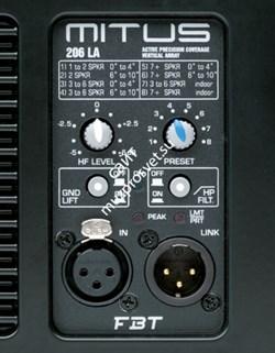 FBT MITUS 206LA - активный элемент линейного массива , 400+200Вт, 134дБ, 68Гц-20к Гц, 2X6.5"+1.4" - фото 113289