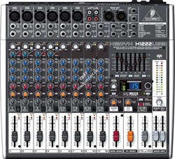 BEHRINGER X1222USB - микшер,4моно,4стер.,6 мик.предусил,2 AUX-шины,процессор эффектов, USB,эквалайзе - фото 113502