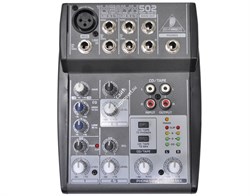 BEHRINGER 502 - микшер,5 входов, выходы основ.микса, стереовыход на наушники и CD/tape,эквалайзер - фото 113527