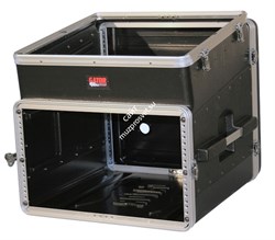 GATOR GRC-10X6 - рэковый кейс,пластик,черный,10U верх, 6U низ, компактный, легкий доступ к кабелям - фото 114408