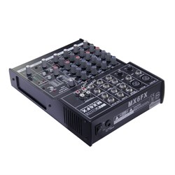 INVOTONE MX6FX - микшерный пульт 2 микрофонных входа XLR и балансный Jack, 2 стерео входа - фото 114551