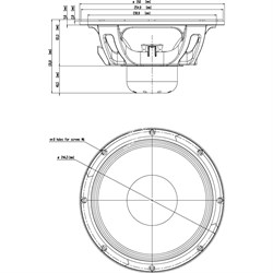 EIGHTEEN SOUND 10NW650/8 - 10'' динамик, 8 Ом, чувствительность 96 дБ,  300 Вт,  60...6000 Гц - фото 114723