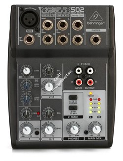 Behringer 502 аналоговый микшер, 5 каналов, 1 мик. + 2 лин. стерео, Main L/R- Jack, 2-полосный эквалайзер - фото 11483