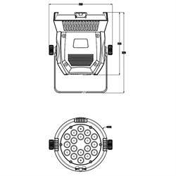 Involight LED ZOOM189 - LED прожектор, 18 шт. по 9 Вт мультичип RGB, DMX-512 - фото 114964