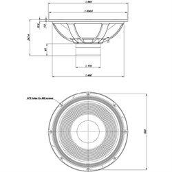 EIGHTEEN SOUND 21NLW9001/8 - 21" динамик, неодим, 8 Ом, 1800 Вт AES, 96dB, 24...1500 Гц - фото 116061