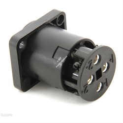 NEUTRIK NL4MP-ST - панельный разъём Speakon, 4-х конт. квадратный фланец , винтовой зажим кабеля - фото 116444