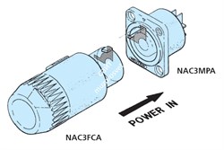 NEUTRIK NAC3MPA-1 - панельный разъем PowerCon, входной (син), 20A/250В - фото 116571