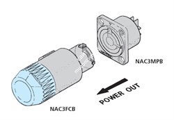 NEUTRIK NAC3MPA-1 - панельный разъем PowerCon, входной (син), 20A/250В - фото 116572