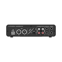 BEHRINGER UMC204HD - аудиоинтерфейс USB, 2входа, 4 выхода, микр. предусилители MIDAS, 24-Bit/192 kHz - фото 116747