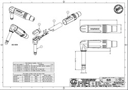 AMPHENOL ACPM-RB - джек моно, угловой, кабельный, 6.3 мм, корпус металл, цвет - черный - фото 119413