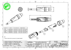 AMPHENOL JM2P - джек моно, кабельный, 6.3 мм, корпус JUMBO металл, цвет никель, колпачок из пластика - фото 119450