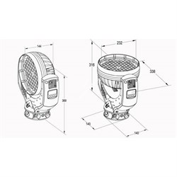 GLP impression 120 RZ RGB (black)- LED moving head, 120 Luxeon Rebel LEDs (R42, G42, B36), зум, черный - фото 12248