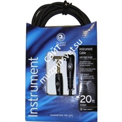 PLANET WAVES PW-GRA-20 - проф. инструментальный кабель, угловой джек<->джек, длина 6м - фото 123033