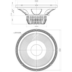EIGHTEEN SOUND 15NLW9500/8 - 15" динамик НЧ, неодим, 8 Ом, 1000 Вт AES, 96dB, 39...2000 Гц - фото 123124
