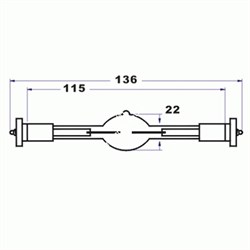 Involight HMQ1200/SG/56 - газоразрядная лампа 1200 Вт, SFc15 (Китай) 5600K - фото 123461