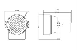 INVOLIGHT LEDPAR36/BK - светодиодный RGB прожектор (чёрн), звуковая активация, DMX-512, - фото 123502