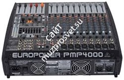 BEHRINGER PMP4000 активный микшер 2 х 800 Вт @ 4 Ом (2 х 600 Вт RMS), 8 моновходов, 4 стерео, процессор эффектов - фото 129468