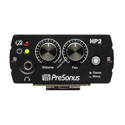 PreSonus HP2 персональный мониторный усилитель для наушников с креплением на пояс, балансные входы, питание 9В батарея или адаптер, громкость, панорама, крепление на мик.стойку, входной кабель 5-pin mini XLR на 2 female XLR в комплекте - фото 133483