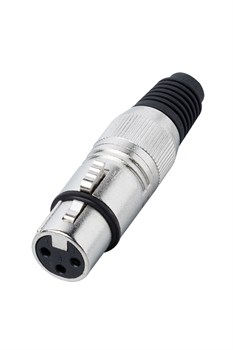 BESPECO XLR3FX Разъем XLR-F кабельный никель 3pin - фото 142024