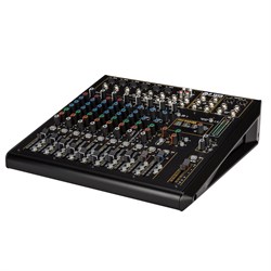 RCF 	F 12XR	Микшерный пульт, 6 микрофонных входов, 4 стерео входа, 2 AUX/FX посылов, процессор эффектов, компрессор на 4-х микрофонных входах, 3-полосн./2-полосн. EQ, USB вход/выход, мастер выход XLR, одна подгруппа, MUTE, PFL, фэйдеры 60 мм, внутренний Б - фото 149336