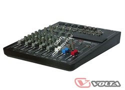 VOLTA MX-42CX Компактный профессиональный микшерный пульт. Конфигурация: 4 микр\лин + 2 стереовхода (до 4), 100-программный процессор эффектов, 2 микрофонных компрессора, основной и контрольный стереовыходы, стереовозврат, Post Aux. Возможность установки  - фото 149411