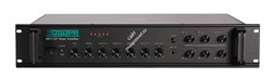 DSPPA MP-210P Микшер -усилитель, 6 зон c регулировкой  уровня выходного сигнала, 60 Вт/100В,  2 микр., 3 Aux входа, 1  Aux вых.,  питание 220В - фото 150519