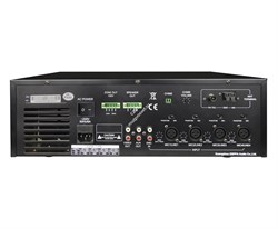 DSPPA MP-7812 Комбинированный микшер -усилитель 120 Вт\100В, 2 зоны 4 микр., 1 Aux вход, фантомное питание, цифровой AM/FM тюнер, CD/DVD/VCD/MP3/MP4 -плеер, USB-порт, функция приоритетов, видео выход. Пульт ДУ. Питание 220-240В - фото 150554