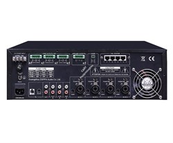 DSPPA MP-825 Комбинированный микшер-усилитель, 6 зон c регулировкой  уровня выходного сигнала отдельной зоны, 250 Вт/100В,  4 микр, 2 лин входа, 1  Aux вых. MP3 плеер, вход USB для FLACH памяти. Питание 220В - фото 150568