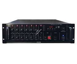 DSPPA MP-835 Комбинированный микшер-усилитель, 6 зон c регулировкой  уровня выходного сигнала отдельной зоны, 350 Вт/100В,  4 микр, 2 лин входа, 1  Aux вых. MP3 плеер, вход USB для FLACH памяти. Питание 220В - фото 150569