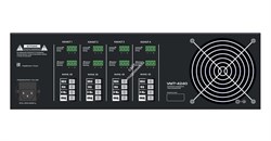 ВЕКТОР УМТ-4240 Усилитель мощности 4х240 Вт/100 В, 70 В выход или 4-16 Ом. Линейные вход /выходы, (разъем тип Phoenix). Индикация режимов работы усилителя. Регулировка уровня выходного сигнала, регулировка НЧ/ВЧ, многоступенчатая защита. Питание 220-230 В - фото 151966