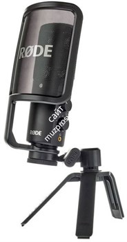 RODE NT-USB Универсальный USB конденсаторный микрофон с нулевой задержкой мониторинга и plug & play функциолналом. Совместим с PC, Mac, iPad и большинством Android планшетов,  частотный диапазон 20-20000 кГц, динамический диапазон >96 дБ, максимальное SPL - фото 152867