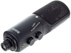 RODE NT-USB Универсальный USB конденсаторный микрофон с нулевой задержкой мониторинга и plug & play функциолналом. Совместим с PC, Mac, iPad и большинством Android планшетов,  частотный диапазон 20-20000 кГц, динамический диапазон >96 дБ, максимальное SPL - фото 152873