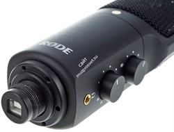 RODE NT-USB Универсальный USB конденсаторный микрофон с нулевой задержкой мониторинга и plug & play функциолналом. Совместим с PC, Mac, iPad и большинством Android планшетов,  частотный диапазон 20-20000 кГц, динамический диапазон >96 дБ, максимальное SPL - фото 152875