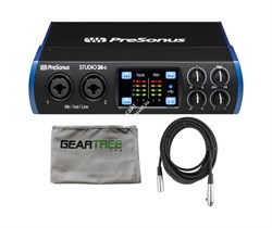 PreSonus Studio 26C аудио/MIDI интерфейс, USB-C 2.0, 2 вх/4 вых каналов, предусилители XMAX, до 24 бит/192кГц, MIDI I/O, ПО StudioLive Artist - фото 152909