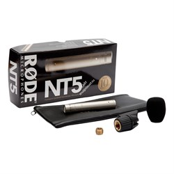 RODE NT5  конденсаторный кардиоидный микрофон с капсюлем 1/2”, частотный диапазон: 20Гц - 20кГц, чувствительность: -38 дБ 1В/Па + 2 дБ эквивалент - 12мВ/Па, 1Па=94дБ SPL, эквивалентный шум: <16 дБ SPL, макс. выход: +13.9 дБ при 1% THD, 1кОм, динамический  - фото 153140