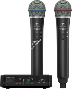 Behringer ULM302MIC радиосистема 2,4 ГГц, двухканальная с ручными передатчиками и стационарным приёмником, d-38 мм - фото 153283