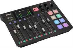 RODE Caster Pro цифровая студия для интернет-вещания и Podcast с процессором эффектов, вход: 4 микрофонных канала, фантомное питание +48В,  3 стерео канала  - USB, аналоговый стерео джек 3,5 мм, Bluetooth, выход 2 х балансных ждека 6.3 мм, 4 выхода на нау - фото 153298