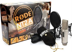 RODE NT2-A  студийный конденсаторный микрофон, 1", диаграмма направленности:  всенаправленный/кардиоида/восьмёрка, обрезной НЧ фильтр 0, 40, 80  Гц, частотная характеристика: 20 Гц - 20 кГц,  чувствительность:  -37 дБ на 1 В/Па (16 мВ при 94дБ SPL) +/- 2  - фото 153705