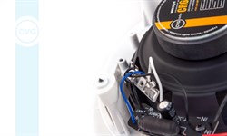 Экономичная 6,5” встраиваемая в потолок двухполосная акустическая система 36W / 8ohm, фильтр первого порядка, круглая, белая - фото 155078