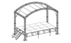Арочный сценический комплекс с размером подиума 6 х 3,6 м. - фото 155379