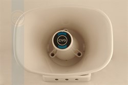 Рупорный громкоговоритель для систем Public Address, 1.9/3.8/7.5/15W — 100V, 8 Ohm - 15W, IP55,  пластиковый корпус, белый - фото 155883
