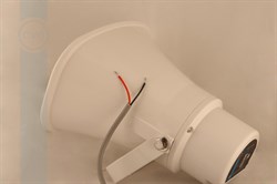 Рупорный громкоговоритель для систем Public Address, 1.9/3.8/7.5/15W — 100V, 8 Ohm - 15W, IP55,  пластиковый корпус, белый - фото 155884